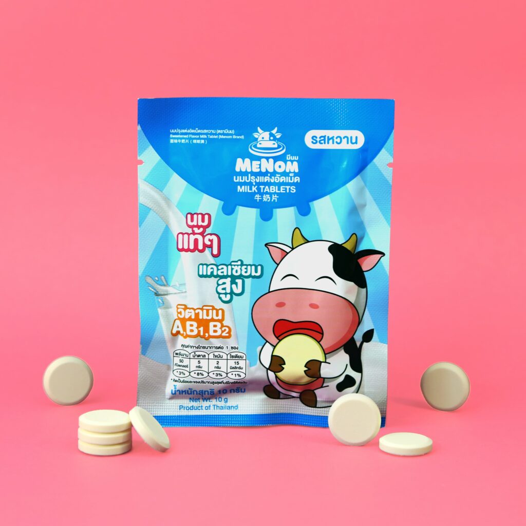 Milk tablet candy