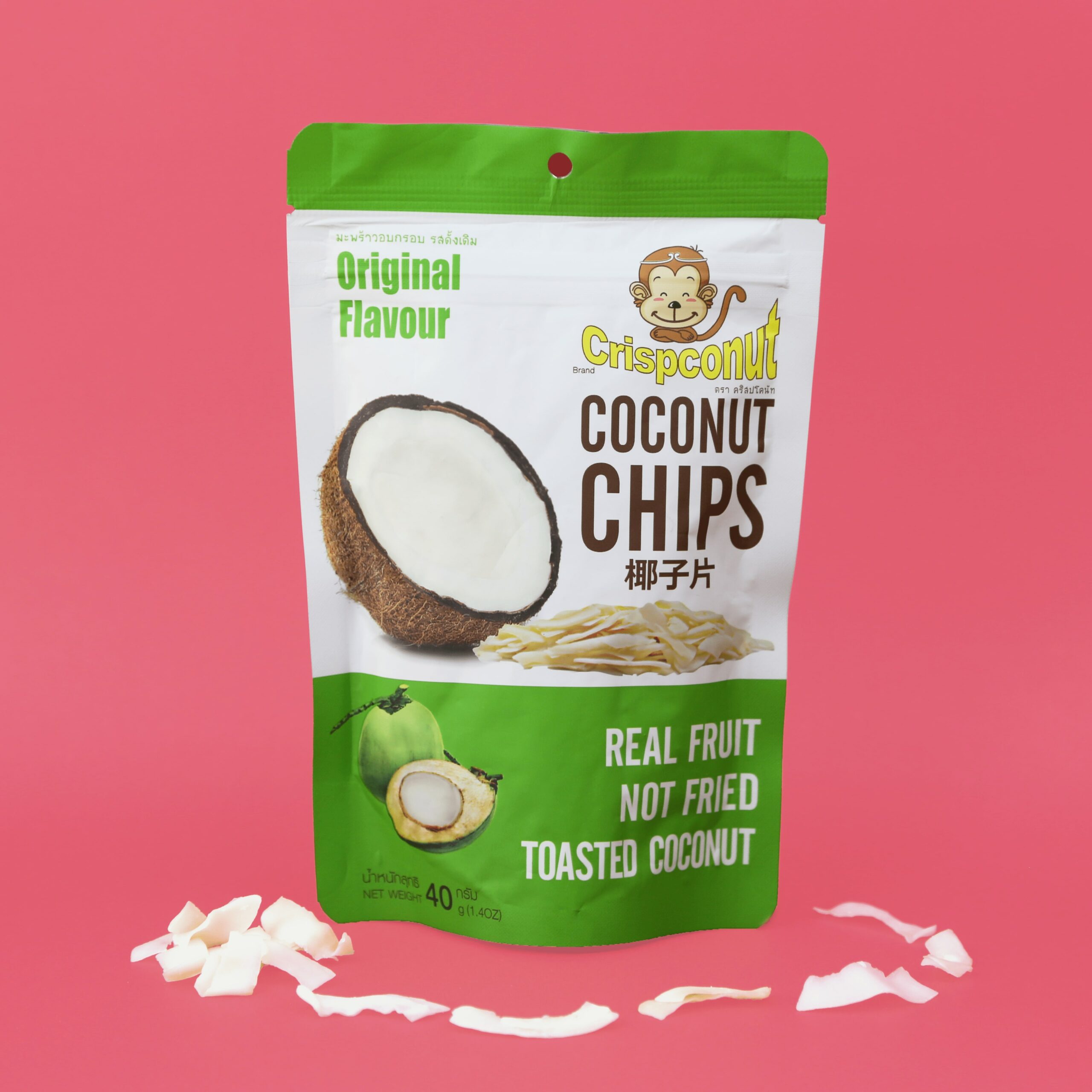 Crispconut Coconut chips included in Heap Brand authentic Thai snack subscription box