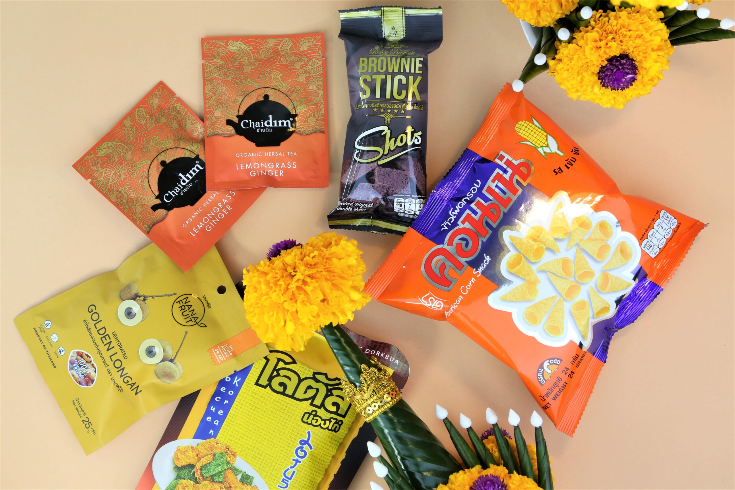 Loy Krathong festival theme snacks shipped from Thailand