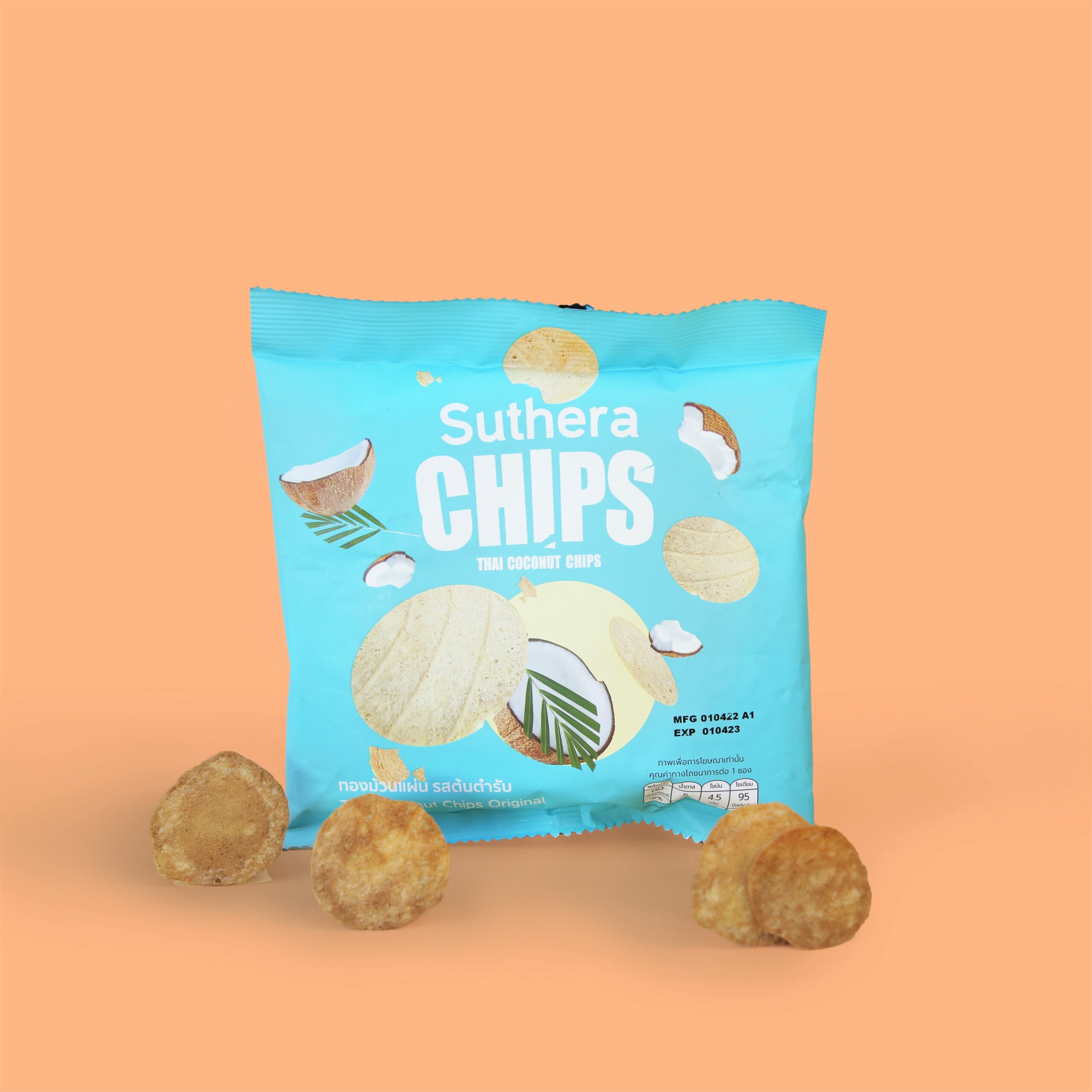 Suthera coconut chips Thai traditional snack