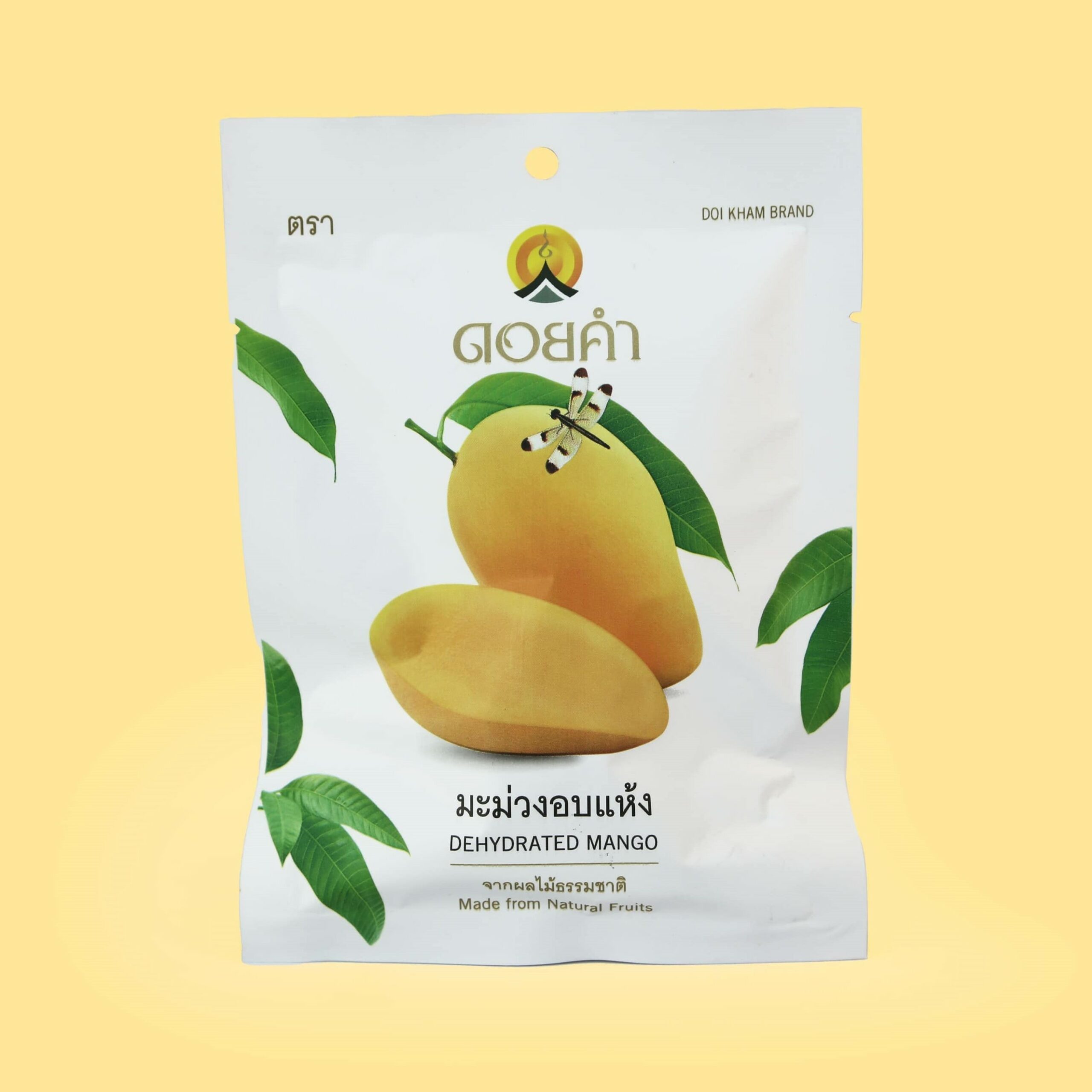 Doi Kham brand dehydrated mango made from selected Thai ripe mangoes