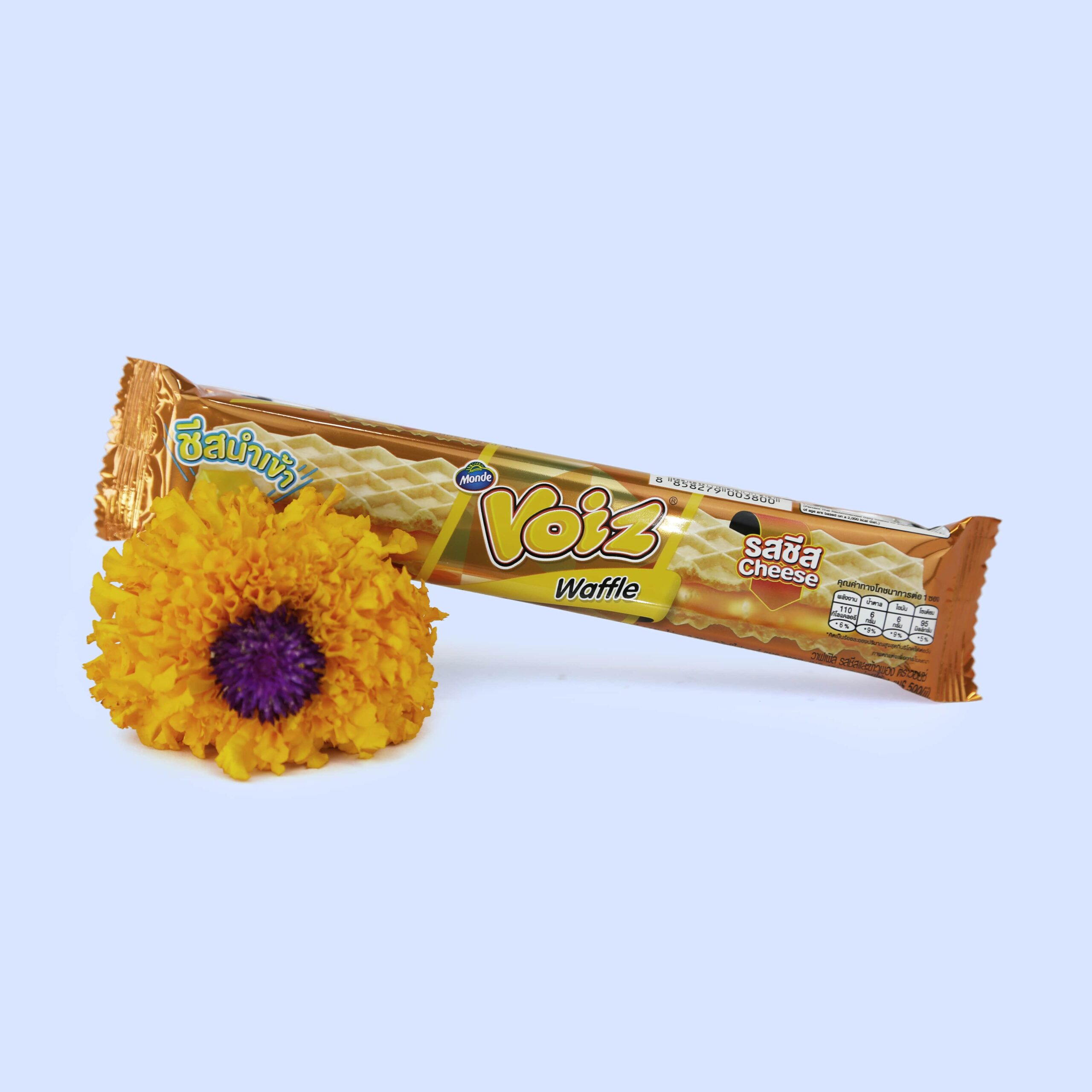 Voiz waffle with cheese filling. Snack from Thailand in Heap Brand Loy Krathong theme snack box
