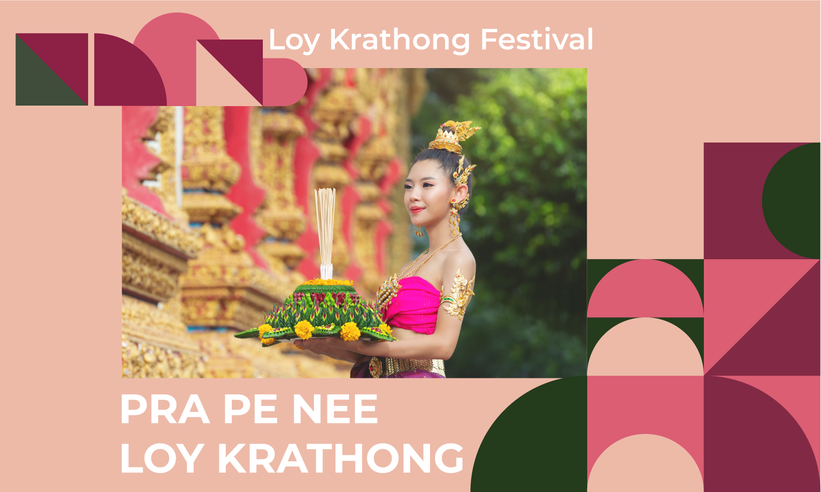 Loy Krathong festival in Thailand is famous for nang noppamas competition of beautiful krathong and beauty pageant