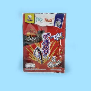 Taro Spicy sauce coated fish snack in Heap brand's theme thai snack box