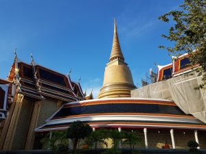Wat Ratchabophit is the royal temple and the iconic circular building around the central chedi