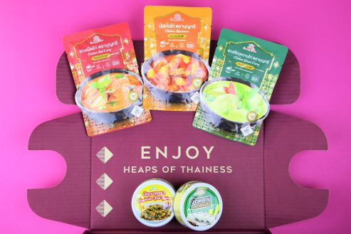 Thai food box from Heap brand includes ready to eat thai curry