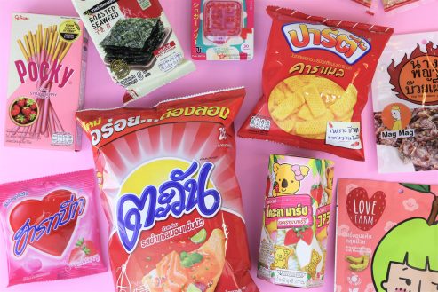 pink thai snacks