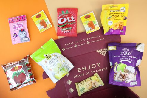 Heap brand curated thai snack box with fruit theme