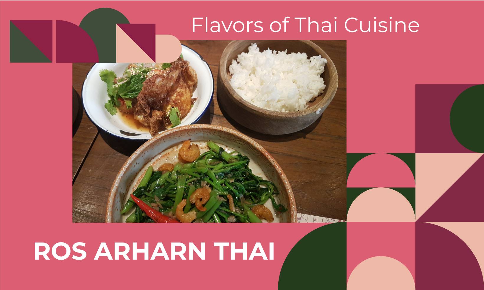 Thai food has a variety of main dishes served with rice