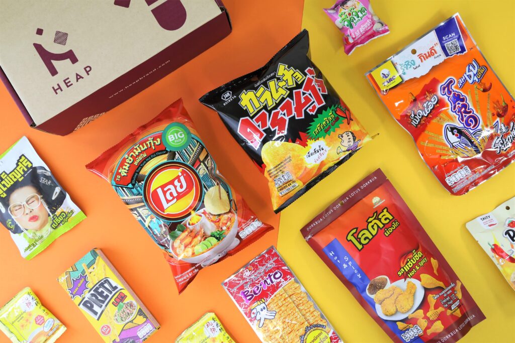 Heap brand curated thai spicy snacks